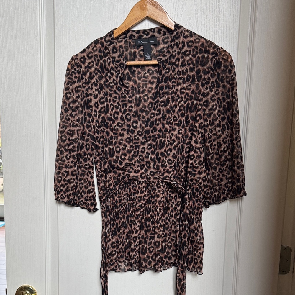 INC International Concepts Animal Print Blouse